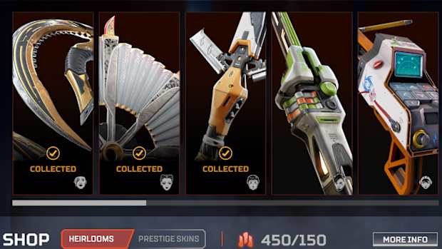 Apex Legends Heirloom Store.